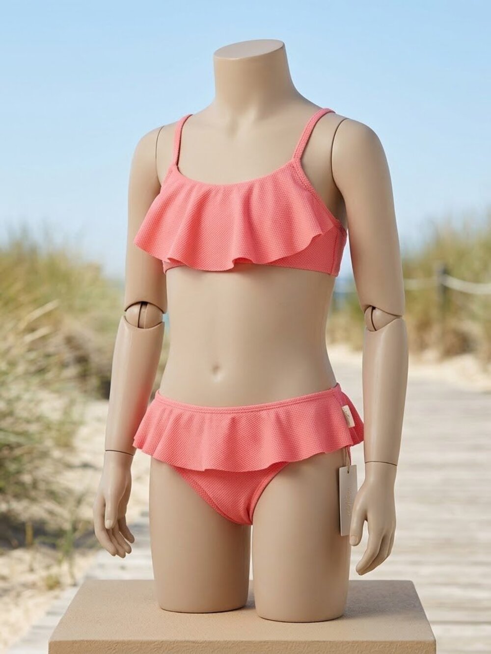 NEW Seafolly Sweet Summer Ruffled 2 piece Swimsuit Bikini Skirted Swim Bottom 5T